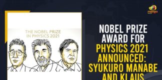 Giorgio Parisi, Klaus Hasselmann, Manabe Hasselmann and Parisi win 2021 Nobel Prize in Physics, Mango News, Nobel physics prize goes to trio who studied complex systems, nobel prize, Nobel Prize Award For Physics, Nobel Prize Award For Physics 2021, Nobel Prize Award For Physics 2021 Announced, Nobel Prize In Physics, Nobel Prize in Physics 2021, Syukuro Manabe, Syukuro Manabe And Klaus Hasselmann Win, Trio get Physics Nobel for discoveries in climate
