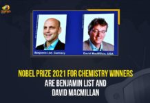 Nobel Prize 2021 For Chemistry Winners Are Benjamin List And David MacMillan Benjamin List, Benjamin List and David MacMillan win 2021 Nobel Prize, David MacMillan, David MacMillan win 2021 Nobel Prize, Germany’s Benjamin List American David MacMillan win Nobel Prize, Mango News, Nobel chemistry prize goes to duo who developed a tool, Nobel Prize 2021 For Chemistry, Nobel Prize 2021 For Chemistry Winners Are Benjamin List And David MacMillan, Nobel Prize 2021 in Chemistry awarded to Benjamin List, Nobel Prize For Chemistry, Nobel Prize in Chemistry, Nobel Prize in Chemistry 2021