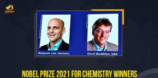 Benjamin List, Benjamin List and David MacMillan win 2021 Nobel Prize, David MacMillan, David MacMillan win 2021 Nobel Prize, Germany’s Benjamin List American David MacMillan win Nobel Prize, Mango News, Nobel chemistry prize goes to duo who developed a tool, Nobel Prize 2021 For Chemistry, Nobel Prize 2021 For Chemistry Winners Are Benjamin List And David MacMillan, Nobel Prize 2021 in Chemistry awarded to Benjamin List, Nobel Prize For Chemistry, Nobel Prize in Chemistry, Nobel Prize in Chemistry 2021