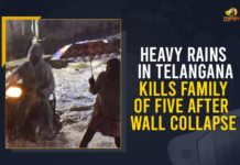 Heavy Rains In Telangana Kills Family Of Five After Wall Collapse Heavy Rains In Telangana Kills Family Of Five After Wall Collapse, Mango News, Latest Breaking News 2021, Political News 2021, Telangana Breaking News 2021, Telangana Chief Minister K. Chandrashekar Rao, CM KCR announced ex gratia to victims family, Heavy Rains In Telangana, Hyderabad Heavy Rains, Wall Collapse in Telangana, Heavy Rains