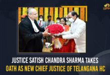 Justice Satish Chandra Sharma Takes Oath As New Chief Justice Of Telangana HC Chief Justice of Telangana, Hyderabad, Justice Satish Chandra Sharma, Justice Satish Chandra Sharma takes oath as CJ, Justice Satish Chandra Sharma Takes Oath As New Chief Justice Of Telangana HC, Justice Satish Chandra Sharma takes over as Telangana HC CJ, Mango News, New Chief Justice Of Telangana HC, President of India, Supreme Court Collegium, swearing in ceremony of Justice Satish Chandra Sharma