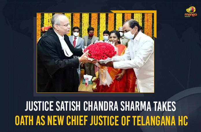 Justice Satish Chandra Sharma Takes Oath As New Chief Justice Of Telangana HC Chief Justice of Telangana, Hyderabad, Justice Satish Chandra Sharma, Justice Satish Chandra Sharma takes oath as CJ, Justice Satish Chandra Sharma Takes Oath As New Chief Justice Of Telangana HC, Justice Satish Chandra Sharma takes over as Telangana HC CJ, Mango News, New Chief Justice Of Telangana HC, President of India, Supreme Court Collegium, swearing in ceremony of Justice Satish Chandra Sharma