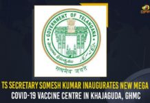 TS Secretary Somesh Kumar Inaugurates New Mega COVID-19 Vaccine Centre In Khajaguda, GHMC Chief Secretary of Telangana, GHMC, Greater Hyderabad Municipal Corporation, Khajaguda Sports Complex, Mango News, mega vaccination centre in Khajaguda, New Mega COVID-19 Vaccine Centre, New Mega COVID-19 Vaccine Centre In Khajaguda, New Mega COVID-19 Vaccine Centre In Khajaguda GHMC, new vaccination centre, Somesh Kumar Inaugurates New Mega COVID-19 Vaccine Centre, Telangana Department of Health and Family Welfare, Telangana Government, TS Secretary Somesh Kumar, TS Secretary Somesh Kumar Inaugurates New Mega COVID-19 Vaccine Centre In Khajaguda
