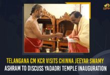 Telangana CM KCR Visits Chinna Jeeyar Swamy Ashram To Discuss Yadadri Temple Inauguration #ChinnaJeeyarSwamy, chinna jeeyar swamy, Chinna Jeeyar Swamy Ashramam, Chinna Jeeyar Swamy Latest News, CM KCR, CM KCR And Chinna Jeeyar Swamy Meeting, CM KCR Chinna Jeeyar Swamy, cm kcr live, CM KCR Live News, CM KCR Meets Chinna Jeeyar Swamy, CM KCR Visits Chinna Jeeyar Swamy Ashram, Jammi Plant, Jammi Saplings, KCR, Mango News, Telangana cm kcr, Telangana CM KCR Meets Chinna Jeeyar Swamy, Telangana CM KCR Visits Chinna Jeeyar Swamy Ashram To Discuss Yadadri Temple Inauguration, Yadadri Temple Inauguration