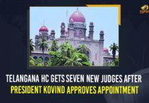 Mango News, President appoints seven new judges to Telangana HC, President Ram Nath Kovind appoints 14 judges to Telangana, President Ram Nath Kovind appoints 14 new judges, Seven judges appointed to Telangana High Court, Seven new judges for Telangana High Court, Seven new judges to Telangana HC, Telangana HC, Telangana HC Gets Seven New Judges, Telangana HC Gets Seven New Judges After President Kovind, Telangana HC Gets Seven New Judges After President Kovind Approves Appointment
