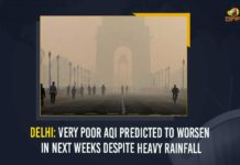 Delhi: Very Poor AQI Predicted To Worsen In Next Weeks Despite Heavy Rainfall AQI of the national capital, Delhi Air Quality Index, Delhi Air Quality Index Latest News, Delhi Air Quality Index Worsen, Delhi Very Poor AQI Predicted To Worsen In Next Weeks Despite Heavy Rainfall, Delhi’s air quality deteriorates, Delhi’s air quality likely to worsen, Despite spell of rain pollution in Delhi gets worse, Mango News, Pollution level in Delhi deteriorates to very poor, very poor quality of air in Delhi, Worsening AQI In Delhi