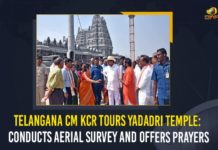 Chief Minister of Telangana, CM KCR Tours Yadadri Temple, Inauguration Date Of Yadadri Temple, KCR Conducts Aerial Survey And Offers Prayers, KCR To Announce Inauguration Date Of Yadadri Temple, Likely To Announce Inauguration Date Of Temple, Mango News, Telangana Chief Minister, Telangana CM KCR Tours Yadadri Temple, Yadadri Temple Inauguration, Yadadri Temple Inauguration Date, Yadadri Temple Inauguration News, Yadadri Temple Renovation Works, Yadadri Temple work