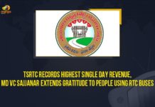 Mango News, MD VC Sajjanar Extends Gratitude To People Using RTC Buses, Sajjanar chalks out plan to boost RTC revenue, Sajjanar Extends Gratitude To People Using RTC Buses, Telangana State Road Transport Corporation, TSRTC Highest Single Day Revenue, TSRTC MD VC Sajjanar, TSRTC reaches its highest single-day earnings, TSRTC Records Highest Revenue, TSRTC Records Highest Single Day Revenue