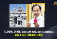 Telangana CM KCR, Telangana MLAs And Other Leaders Donate Gold To Yadadri Temple Chief Minister of Telangana, CM KCR Tours Yadadri Temple, Inauguration Date Of Yadadri Temple, KCR Conducts Aerial Survey And Offers Prayers, KCR To Announce Inauguration Date Of Yadadri Temple, Likely To Announce Inauguration Date Of Temple, Mango News, Telangana Chief Minister, Telangana CM KCR Tours Yadadri Temple, Yadadri Temple Inauguration, Yadadri Temple Inauguration Date, Yadadri Temple Inauguration News, Yadadri Temple Renovation Works, Yadadri Temple work