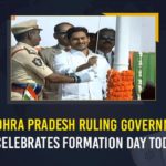 Andhra Pradesh Ruling Government Celebrates Formation Day Today Andhra Pradesh formation day celebrated, AP State Formation Day Celebrations, AP State Formation Day Celebrations 2021, Camp Office, CM YS Jagan greets people on Andhra Pradesh Formation Day, CM YS Jagan Participated in AP State Formation Day Celebrations, CM YS Jagan Participated in AP State Formation Day Celebrations at Camp Office, Mango News, State Formation Day to be celebrated today in Andhra Pradesh, YS Jagan, YS Jagan unveils national flag at Tadepalli
