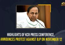 Highlights Of KCR Press Conference, Announces Protest Against BJP On November 12 #KCR, Chief Minister accuses BJP of double standards on paddy Procurement, CM KCR Announced Protest with Farmers on November 12th, CM KCR Announced Protest with Farmers on November 12th over Paddy Procurement, CM KCR assures ryots of paddy procurement, Farmers Protest Over Paddy Procurement, KCR Protest Over Paddy Procurement, Mango News, Paddy Procurement, Paddy procurement In Telangana, Protest with Farmers on November 12th over Paddy Procurement
