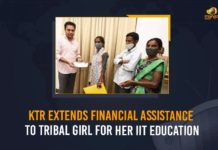 KTR Extends Financial Assistance To Tribal Girl For Her IIT Education KTR Extends Financial Assistance to Tribal Girl, KTR Extends Financial Assistance to Tribal Girl Pursuing Engineering, KTR helps tribal student aim high, KTR helps tribal student to pursue education in IIT, Mango News, Minister KTR, Minister KTR Extends Financial Assistance to Tribal Girl Pursuing Engineering, Minister KTR Extends Financial Assistance to Tribal Girl Pursuing Engineering at IIT, Support pours in for tribal girl after KTR’s tweet, Telangana Minister KTR helps tribal student to pursue IIT