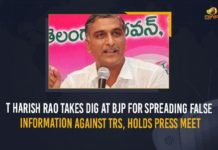 T Harish Rao Takes Dig At BJP For Spreading False Information Against TRS, Holds Press Meet AIIMS, All India Institute of Medical Sciences, Birthday greetings pour in for Finance Minister Harish Rao, Harish rao, Harish Rao Press Meet, Harish Rao takes a dig at false propaganda of BJP, Harish Rao Takes Dig At BJP For Spreading False Information, Health Minister of Telangana, kishan reddy, T Harish Rao Takes Dig At BJP For Spreading False Information Against TRS, T Harish Rao Takes Dig At BJP For Spreading False Information Against TRS Holds Press Meet, Telangana Government, TRS press conference at Telangana Bhavan, Union Minister for State of Telangana