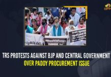 TRS Protests Against BJP And Central Government Over Paddy Procurement Issue Mango News, Paddy Procurement, Paddy procurement across Telangana, Paddy Procurement Centers, Paddy procurement issue, Paddy Procurement System, Protest Central Stance on Paddy Procurement, Protests Against BJP And Central Government Over Paddy Procurement Issue, Telangana, TRS holds dharna across Telangana, TRS Party Holding Dharnas Across Telangana, TRS Protests Against BJP, TRS Protests Against BJP And Central Government, TRS Protests Against BJP And Central Government Over Paddy Procurement Issue, TRS to stage protests across Telangana