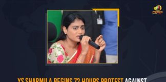 KCR Protest Over Paddy Procurement, Mango News, Paddy procurement across Telangana, Paddy procurement In Telangana, Paddy procurement issue, Paddy Procurement Issue In Telangana, Paddy Procurement System, Telangana, YS Sharmila, YS Sharmila Begins 72 Hours Protest, YS Sharmila Begins 72 Hours Protest Against Paddy Procurement Issue, YS Sharmila Begins 72 Hours Protest Against Paddy Procurement Issue In Telangana
