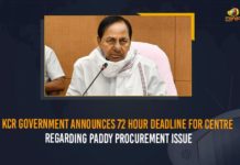 KCR Government Announces 72 Hour Deadline For Centre Regarding Paddy Procurement Issue 72 Hour Deadline For Centre Regarding Paddy Procurement Issue, Central Government, KCR Government Announces 72 Hour Deadline For Centre, KCR Government Announces 72 Hour Deadline For Centre Regarding Paddy Procurement Issue, KCR Protest Over Paddy Procurement, Mango News, Paddy Procurement, Paddy procurement In Telangana, Paddy procurement issue, Paddy Procurement Issue In Telangana, Paddy Procurement System, Telangana Government, TRS Protests Against BJP And Central Government Over Paddy Procurement Issue