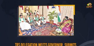 Central Government, KCR Protest Over Paddy Procurement, Mango News, Paddy Procurement, Paddy procurement In Telangana, Paddy procurement issue, Paddy Procurement Issue In Telangana, Paddy Procurement System, Telangana Government, TRS Delegation Meet Governor, TRS Delegation Meet Governor Submits Memorandum Regarding Paddy Procurement Issue, TRS Protests Against BJP And Central Government Over Paddy Procurement Issue, TRS Submits Memorandum Regarding Paddy Procurement Issue