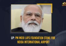 UP: PM Modi Lays Foundation Stone For Noida International Airport airport in Uttar Pradesh, Asia’s largest airport, Foundation Stone of Noida International Airport, international airport in Uttar Pradesh, largest international airport in Asia, Mango News, Noida, Noida International Airport, Noida International Airport Inauguration, Noida International Airport Inauguration LIVE Updates, pm narendra modi, PM Narendra Modi Lays the Foundation Stone of Noida International Airport, Prime Minister Narendra Modi, Uttar Pradesh, Uttar Pradesh Chief Minister, Yogi Adityanath