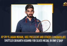 AP CM YS Jagan Mohan, Vice President And Others Congratulate Shuttler Srikanth Kidambi For Silver Medal In BWF C’Ship AP CM YS Jagan Mohan Vice President And Others Congratulate Shuttler Srikanth Kidambi For Silver Medal In BWF C’Ship, BWF Championship 2021, BWF World Championship, BWF World Championship 2021, BWF World Championships, BWF World Championships Final, Kidambi Srikanth, Kidambi Srikanth clinches historic silver at BWF, Kidambi Srikanth secures historic silver at BWF World Championship, Mango News, MangoNews, Shuttler Kidambi Srikanth, Srikanth BWF World Championships, Srikanth Kidambi For Silver Medal In BWF C’Ship, Srikanth’s BWF World Championships silver, YS Jagan Mohan Vice President And Others Congratulate Shuttler Srikanth Kidambi
