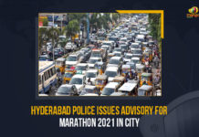 Hyderabad Police Issues Advisory For Marathon 2021 In City Gachibowli, Gachibowli Stadium, Hyderabad Marathon 2021, Hyderabad Marathon 2021 on December 19, Hyderabad Police, Hyderabad Police Issues Advisory For Marathon, Hyderabad Police Issues Advisory For Marathon 2021, Hyderabad Police Issues Advisory For Marathon 2021 In City, Hyderabad Police issues traffic advisory, Jubilee Hills, Kavuri Hills, Mango News, mehdipatnam, Necklace Road, ORR, People’s Plaza, Shamshabad, traffic advisory