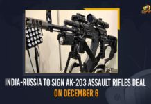 India-Russia To Sign AK-203 Assault Rifles Deal On December 6 AK-203 Assault Rifles Deal, CCS takes up 5.1k-cr AK-203 deal, India clears AK-203 rifle deal with Russia, India Russia close to sealing AK-203 deal, India Russia to ink AK-203 assault rifles deal, India-Russia To Sign AK-203 Assault Rifles Deal, India-Russia To Sign AK-203 Assault Rifles Deal On December 6, India-Russia To Sign AK-203 Rifle Deal During Putin’s India Visit, Localisation plan for the production of AK-203 Assault Rifles, Mango News, President of Russia, Prime Minister Of India, Putin’s India Visit, Russian President Vladmir Putin