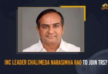 INC Leader Chalimeda Narasimha Rao To Join TRS? by poll for Vemulawada constituency, Chalimeda Narasimha Rao To Join TRS, Chief Minister of Telangana, CM KCR, INC Leader Chalimeda Narasimha, INC Leader Chalimeda Narasimha Rao To Join TRS, INC senior leader, Karimnagar Assembly constituency, Lakshmi Narasimha Rao, Mango News, Telangana High Court, Telangana Political News, TRS MLA ticket for Vemulawada constituency, Vemulawada Assembly constituency, Vemulawada constituency, Vemulawada MLA Ramesh Babu