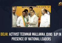 Delhi: Activist Teenmar Mallanna Joins BJP In Presence Of National Leaders Activist Teenmar Mallanna Joins BJP In Presence Of National Leaders, Bandi Sanjay, BJP Leaders, Delhi, Dharmapuri Arvind, Etela, kishan reddy, Mallanna, Mango News, New Delhi, Tarun Chug, Teenmar Mallanna, Teenmar Mallanna About Bandi Sanjay, Teenmar Mallanna In BJP Party, Teenmar Mallanna Joins BJP In Presence Of National Leaders, Teenmar Mallanna Joins In BJP, Teenmar Mallanna Latest News, Teenmar Mallanna live, Teenmar Mallanna News, Teenmar Mallanna press meet, Teenmar Mallanna Speech, telugu breaking news