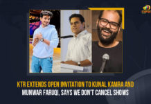 KTR Extends Open Invitation To Kunal Kamra And Munwar Faruqi, Says We Don’t Cancel Shows Comedians welcome at Hyderabad, Government in Karnataka, Karnataka Government, KTR, KTR extends Hyderabad invite to Munawar, KTR extends Hyderabad invite to Munawar Faruqui, KTR extends Hyderabad invite to Munawar Faruqui & Kunal Kamra, KTR Extends Open Invitation To Kunal Kamra, KTR Extends Open Invitation To Kunal Kamra And Munwar Faruqi, KTR Extends Open Invitation To Kunal Kamra And Munwar Faruqi Says We Don’t Cancel Shows, KTR Welcomes Munawar Faruqui & Kunal Kamra to Hyderabad, Kunal Kamra, Mango News, Munawar Faruqui, Technology and Urban Development Minister of Telangana