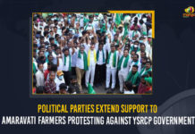 Political Parties Extend Support To Amaravati Farmers Protesting Against YSRCP Government Amaravati Farmers, Amaravati Farmers Continues Protest, Amaravati Farmers Continues Protest And Maha Padyatra, Amaravati Farmers Launch Maha Padayatra, Amaravati Farmers Protest, Amaravati Farmers Protesting Against YSRCP Government, Amaravati protesters continue maha padayatra, AP Capital, AP Capital Issue, Farmers demand Amaravati as only state capital, Mango News, Political Parties Extend Support To Amaravati Farmers, Political Parties Extend Support To Amaravati Farmers Protesting Against YSRCP Government