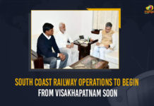 South Coast Railway Operations To Begin From Visakhapatnam Soon South Coast Railway Operations To Begin From Visakhapatnam Soon,South Coast Railway Zone operations,Visakhapatnam railway zone,Visakhapatnam railway,Mango News,Union Minister of Railways Ashwini Vaishnaw,south coast railway zone,Railway Minister,Centre Assures South Coast Railway Zone Operations At Vizag,Union Minister,Railway Minister Ashwini Vaishnav,YSRCP MPs,Lok Sabha,Anakapalli MP Mr. B.V.Satyavathi,Margani Bharath Rajahmundry