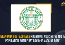 Telangana Govt Achieves Milestone, Vaccinates 100 % Population With First COVID-19 Vaccine Dose,Mango News,COVID-19 Vaccine Updates,COVID-19 Vaccine,Telangana Completes Administering 1st COVID Vaccine Dose To All Eligible Citizens,Leading Covid fight: Telangana 1st large state to achieve 100% first-dose vaccination,Telangana inoculates 100% of its population with first COVID-19 Vaccine Dose, Telangana,Telangana Government,COVID-19 vaccination in Telangana,Coronavirus Omicron LIVE Updates,100% Covid Vaccine First Doses Administered In Telangana State