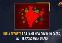India Reports 1.94 Lakh New COVID-19 Cases, Active Cases Over 9 Lakh Coronavirus Cases, coronavirus cases india, coronavirus india, coronavirus india live updates, Coronavirus India News LIVE Updates, COVID-19 pandemic in India, India Coronavirus, India Covid-19 Updates, total corona cases in india today, Total Corona Positive Cases in India, total corona positive in india Coronavirus Cases, coronavirus cases in india state wise, coronavirus cases in india today state wise, coronavirus cases india