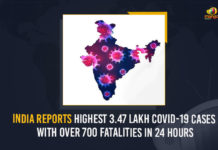 India Reports Highest 3.47 Lakh COVID-19 Cases With Over 700 Fatalities In 24 Hours India Reports Highest 3.47 Lakh COVID-19 Cases With Over 700 Fatalities In 24 Hours, India Reports Highest 3.47 Lakh COVID-19 Cases, 3.47 Lakh COVID-19 Cases With Over 700 Fatalities In 24 Hours, Omicron variant, Omicron LIVE Updates, Omicron LIVE News, Omicron India LIVE, Coronavirus, coronavirus india, Coronavirus Updates, COVID-19, COVID-19 Live Updates, Covid-19 New Updates, Covid-19 Positive Cases, Covid-19 Positive Cases Live Updates, Omicron, Omicron covid variant, Omicron Variant Cases in Inida, India, India Covid cases, Mango News, 3.47 Lakh COVID-19 Cases,