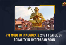 PM Modi To Inaugurate 216 Ft Satue Of Equality In Hyderabad Soon PM Modi To Inaugurate 216 Ft Satue Of Equality In Hyderabad Soon, PM Modi To Inaugurate 216 Ft Satue Of Equality In Telangana, PM Narendra Modi to unveil Hyderabad's Statue of Equality, Statue of Equality, 216 feet tall statue of Sri Ramanujacharya In Hyderabad, 216 feet tall statue is made of panchaloha, gold, silver, copper, brass, zinc, the Prime Minister of India, Prime Minister of India Set To Inaugurate 216 Ft Satue Of Equality In Hyderabad, Narendra Modi the Prime Minister of India, PM Modi to unveil 216 feet Statue of Equality In Telangana, 216 Ft Satue Of Equality, Mango News, 216 Ft panchaloha Satue In Hyderabad, 216 Ft panchaloha Satue, Telangana 216 Ft panchaloha Satue,