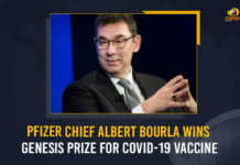 Pfizer Chief Albert Bourla Wins Genesis Prize For Covid-19 Vaccine, Pfizer Chief Albert Bourla Wins Genesis Prize, Bourla Wins Genesis Prize For Covid-19 Vaccine, Pfizer Chief Albert Bourl, Albert Bourl, Chief Executive Officer of Pfizer Pharmaceutical, CEO Of Pfizer Pharmaceutical, Pfizer Pharmaceutical, Pfizer Pharmaceutical Covid-19 Vaccine, Jewish Nobel prize, Jewish Nobel, Pfizer Moderna, Covid-19 Vaccine, Coronavirus, Coronavirus Updates, COVID-19, COVID-19 Live Updates, Covid-19 New Updates, Mango News, Genesis Prize, Covid Vaccination, Covid Vaccination Updates, Covid Vaccination Live Updates,