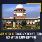 SC Issues Notice To ECI And Centre Over Freebies To Woo Voters During Elections, SC Issues Notice To ECI And Centre, SC Issues Notice Over Freebies To Woo Voters During Elections, SC Issues Notice To ECI, SC Issues Notice To Centre, Supreme Court Issues Notice To Centre And ECI, Supreme Court Issues Notice Over Freebies To Woo Voters During Elections, Supreme Court issued a notice to the Election Commission of India, Election Commission of India, ECI, irrational freebies to woo voters, Assembly elections in the five states, Uttarakhand, Uttar Pradesh, Goa, Punjab, Karnataka, Assembly elections, Assembly elections 2022, Assembly elections Latest News, Assembly elections Latest Updates, Mango News, five states Assembly elections,