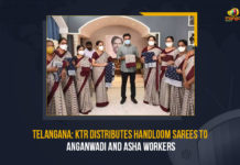 KTR Distributes Handloom Sarees To Anganwadi And ASHA Workers Telangana KTR Distributes Handloom Sarees To Anganwadi And ASHA Workers,KTR Distributes Handloom Sarees,Telangana Minister KT Rama Rao Distributes Handloom Sarees,Provision of handloom Sarees to Anganwadi And ASHA Workers,Telangana News,Telangana Live Updates,Minister KTR,Minister KT Rama Rao,Anganwadi Workers,ASHA Workers,Sarees,Satyavathi Rathod,Minister KTR And Satyavathi Rathod,women workers,Telangana women workers,TRS Party News,TRS Party Live Updates,KTR,KT Rama Rao,mango news,