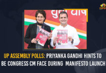 UP Assembly Polls: Priyanka Gandhi Hints To Be Congress CM Face During Manifesto Launch UP Assembly Polls Priyanka Gandhi Hints To Be Congress CM Face During Manifesto Launch, UP Assembly Polls, Priyanka Gandhi Hints To Be Congress CM Face During Manifesto Launch,, Congress CM Priyanka Gandhi, UP Assembly Elections, UP Assembly Elections Latest News, UP Assembly Elections Live Updates, Uttar Pradesh Assembly Elections, Assembly Elections, Uttar Pradesh, UP Elections, UP Polls, Mango News, UP Assembly Polls, Priyanka Gandhi Vadra, Congress CM Priyanka Gandhi Vadra, Legislative Assembly candidates list, MLA candidates list, Indian National Congress, INC released 166 candidates for the 403 Assembly seat elections in UP,