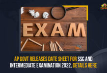 AP Govt Releases Date Sheet For SSC And Intermediate Examination 2022 Details Here, AP Govt Releases Date Sheet For SSC And Intermediate Examination 2022, AP Govt Releases Date Sheet For SSC Examinations 2022, AP Govt Releases Date Sheet For Intermediate Examinations 2022, SSC Examinations 2022, Intermediate Examinations 2022, AP Govt, Andhra Pradesh Education Minister Adimulapu Suresh, Adimulapu Suresh, Adimulapu Suresh released the schedule for Class X and Inter examinations, Andhra Pradesh Education Minister Adimulapu Suresh released the schedule for Class X and Inter examinations, Class X and Inter examinations, SSC And Intermediate Examinations 2022, Mango News,