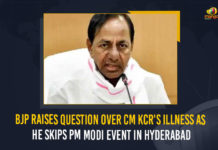 BJP Raises Question Over CM KCR’s Illness As He Skips PM Modi Event In Hyderabad BJP Raises Question Over CM KCR's Illness As He Skips PM Modi Event In Hyderabad, BJP Raises Question Over CM KCR's Illness, BJP Raises Question Over Chief Minister of Telangana Illness, BJP Raises Question, CM KCR's Skips PM Modi Event In Hyderabad, PM Modi Event In Hyderabad, Chandrashekar Rao, Chief Minister of Telangana, Chief Minister of Telangana skipped Prime Minister Narendra Modi's arrival event, Prime Minister Narendra Modi's arrival event, Mango News, PM Modi, Narendra Modi, Prime Minister of India, Narendra Modi reached Hyderabad for the most awaited "Statue of Equality" inauguration, Statue of Equality inauguration, PM Modi Set To Unveil Statue Of Equality In Hyderabad, Prime Minister of India is set to inaugurate Statue of Equality in Hyderabad, Prime Minister of India Narendra Modi, Ramanujacharya Millennial Celebrations, Ramanujacharya Millennial Celebrations In Muchintal, Ramanujacharya Millennial Celebrations In Telangana, Statue of Equality, Statue Of Equality Inauguration Event, Statue Of Equality Inauguration Event In Shamshabad, Statue Of Equality Inauguration Event In Telangana, Statue Of Equality Inauguration Event Latest News, Statue Of Equality Inauguration Event Latest Updates, Statue Of Equality Inauguration Event Live Updates,