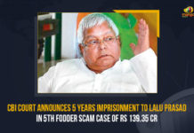 CBI Court Announces 5 Years Imprisonment To Lalu Prasad In 5th Fodder Scam Case Of Rs 139.35 Cr CBI Court Announces 5 Years Imprisonment To Lalu Prasad In 5th Fodder Scam Case Of Rs 139.35 Cr, CBI Court Announces 5 Years Imprisonment To Lalu Prasad, CBI Court, 5 Years Imprisonment To Lalu Prasad, 5 Years Imprisonment To Lalu Prasad In 5th Fodder Scam Case, 5 Years Imprisonment To Lalu Prasad In 5th Fodder Scam Case Of Rs 139.35 Cr, 5th Fodder Scam Case Of Rs 139.35 Cr, Fodder Scam Case Of Rs 139.35 Cr, Central Bureau of Investigation, CBI sentenced Rashtriya Janata Dal President Lalu Prasad Yadav to five years imprisonment, Rashtriya Janata Dal President, RJD, Rashtriya Janata Dal President Lalu Prasad Yadav, 5 Years Imprisonment, Lalu Prasad, Mango News,