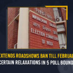ECI Extends Roadshows Ban Till February 11 With Certain Relaxations In 5 Poll Bound States, ECI Extends Roadshows Ban Till February 11, ECI Extends Roadshows Ban, Roadshows Ban Till February 11, Assembly elections 2022, Assembly elections 2022 Latest News, Assembly elections 2022 Latest Updates, 5 Poll Bound States, Uttar Pradesh, Uttarakhand, Goa, Punjab, Manipur, Election Commission of India, Election Commission of India Extends Roadshows Ban Till February 11, Roadshows Ban, Roadshows Ban In 5 Poll Bound States, Mango News, Assembly elections In 5 Poll Bound States, Coronavirus, coronavirus India, Coronavirus Updates, COVID-19, COVID-19 Live Updates, Covid-19 New Updates,