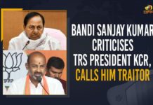 Bandi Sanjay Kumar Criticises TRS President KCR, Calls Him Traitor Bandi Sanjay Kumar Criticises TRS President KCR Calls Him Traitor, Bandi Sanjay Kumar Criticises TRS President, Bandi Sanjay Kumar, TRS President, KCR Calls Him Traitor, CM KCR Calls Him Traitor, Bandi Sanjay Kumar the President of the Bharatiya Janata Party, the President of the Bharatiya Janata Party, Chief Minister K Chandrashekar Rao, Telangana Chief Minister K Chandrashekar Rao, Telangana CM KCR, KCR Calls Bandi Sanjay Kumar Was A Traitor, Traitor, TRS, Telangana Rashtra Samithi Party, Bandi Sanjay Kumar Was A Traitor Says CM KCR, Telangana, Telangana Latest News, Telangana Latest Updates, Mango News,