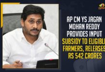AP CM YS Jagan Mohan Reddy Provides Input Subsidy To Eligible Farmers, Releases Rs 542 Crores AP CM YS Jagan Mohan Reddy Provides Input Subsidy To Eligible Farmers Releases Rs 542 Crores, AP CM YS Jagan Mohan Reddy Provides Input Subsidy To Eligible Farmers, AP CM YS Jagan Mohan Reddy Provides Input Subsidy, Subsidy, AP CM YS Jagan Mohan Reddy, Subsidy To Eligible Farmers, Subsidy To Eligible Farmers Releases Rs 542 Crores, YS Jagan Mohan Reddy, YS Jagan, CM YS Jagan, AP CM YS Jagan, YS Jagan Mohan Reddy Approves Rs 542 Crores For Subsidy To Eligible Farmers, Chief Minister Of Andhra Pradesh, Chief Minister YS Jagan Mohan Reddy, Andhra Pradesh, Andhra Pradesh Latest News, Andhra Pradesh Latest Updates, Andhra Pradesh Live Updates, Mango News,