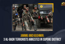 Jammu and Kashmir 3 Al Badr Terrorists Arrested In Sopore District, Jammu and Kashmir, 3 Al Badr Terrorists Arrested In Sopore District, 3 Al Badr Terrorists, 3 Al Badr Terrorists Arrested, 3 Al Badr Terrorists Arrested In Sopore, three terrorists of the Al Badr terror outfit have been arrested, three terrorists of the Al Badr terror, Union Territory, Al Badr Terrorists, Al Badr Terrorists Arrested In Sopore District, Sopore, Sopore Latest News, Sopore Latest Updates, Mango News, Jammu, Kashmir,