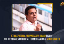 KTR Expresses Happiness Over SAGY List Of Top 10 Villages Includes 7 From Telangana, Shares Tweet KTR Expresses Happiness Over SAGY List Of Top 10 Villages Includes 7 From Telangana Shares Tweet, KTR Expresses Happiness Over SAGY List Of Top 10 Villages Includes 7 From Telangana, KTR Expresses Happiness Over SAGY List Of Top 10 Villages, KTR Expresses Happiness Over SAGY List, KTR Expresses Happiness, SAGY List Of Top 10 Villages, Sansad Adarsh Gram Yojana, TRS Working President said Now this is called Real Rural Development, Real Rural Development, KT Rama Rao the Municipal Administration and Urban Development Minister of Telangana, KT Rama Rao, Municipal Administration and Urban Development Minister of Telangana, Minister of Telangana, Mango News,