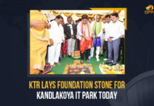 KTR Lays Foundation Stone For Kandlakoya IT Park Today KTR Lays Foundation Stone For Kandlakoya IT Park Today, Minister KTR Lays Foundation Stone for Gateway IT Park in Kandlakoya, Minister KTR Lays Foundation Stone for Gateway IT Park, Minister KTR, Gateway IT Park, Gateway IT Park in Kandlakoya, IT Park, Minister KTR Lays Foundation Stone, KTR Lays Foundation Stone for Gateway IT Park, Minister KTR lays foundation stone for IT park in Kandlakoya, foundation stone for the park, IT Park in Kandlakoya, Foundation Stone, Mango News, The Municipal Administraton and Urban Development Minister of Telangana, KT Rama Rao along with minister Mallareddy laid the foundation stone for IT Park in Kandlakoya, minister Mallareddy, KT Rama Rao laid the foundation stone for IT Park in Kandlakoya, IT Park in Kandlakoya, KT Rama Rao, TRS ministers, minister Mallareddy laid the foundation stone for IT Park in Kandlakoya, IT Park in Hyderabad,Kandlakoya IT Park,