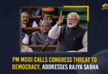PM Modi Calls Congress Threat To Democracy, Addresses Rajya Sabha PM Modi Calls Congress Threat To Democracy Addresses Rajya Sabha, Narendra Modi made a remark against Congress, PM Modi Calls Congress Threat To Democracy, PM Modi Calls Congress Threat To Democracy Addresses In Rajya Sabha, Congress Was The biggest threat to democracy, Parliament Budget session 2022, PM Narendra Modi, Union Budget session, Parliament Budget session 2022 Latest News, Parliament Budget session 2022 Latest Updates, Congress should change its name to Federation of Congress, Federation of Congress, Prime Minister of India, Prime Minister of India Narendra Modi, Mango News, Parliament Budget session,