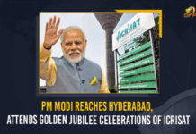 PM Modi Reaches Hyderabad, Attends Golden Jubilee Celebrations Of ICRISAT PM Modi Reaches Hyderabad Attends Golden Jubilee Celebrations Of ICRISAT, PM Modi Reaches Hyderabad, PM Modi Attends Golden Jubilee Celebrations Of ICRISAT, PM Modi Attends Golden Jubilee Celebrations Of International Crops Research Institute for the Semi-Arid Tropics, International Crops Research Institute for the Semi-Arid Tropics, ICRISAT, PM Modi, Narendra Modi, Prime Minister of India, Narendra Modi reached Hyderabad for the most awaited "Statue of Equality" inauguration, Statue of Equality inauguration, 216 feet tall statue, 216 feet tall statue of 11th-century reformer and Vaishnavite saint Ramanujacharyulu, 216 feet tall statue of Vaishnavite saint Ramanujacharyulu, 216 feet tall statue would be a major highlight of Hyderabad, 45-acre complex, Mango News, PM Modi Set To Unveil Statue Of Equality In Hyderabad, Prime Minister of India is set to inaugurate Statue of Equality in Hyderabad, Prime Minister of India Narendra Modi, Ramanujacharya Millennial Celebrations, Ramanujacharya Millennial Celebrations In Muchintal, Ramanujacharya Millennial Celebrations In Telangana, Statue of Equality, Statue Of Equality Inauguration Event, Statue Of Equality Inauguration Event In Shamshabad, Statue Of Equality Inauguration Event In Telangana, Statue Of Equality Inauguration Event Latest News, Statue Of Equality Inauguration Event Latest Updates, Statue Of Equality Inauguration Event Live Updates, Vaishnavite saint Ramanujacharyulu,