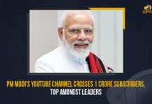 PM Modi’s YouTube Channel Crosses 1 Crore Subscribers, Top Amongst Leaders PM Modi's YouTube Channel Crosses 1 Crore Subscribers Top Amongst Leaders, PM Modi's YouTube Channel Crosses 1 Crore Subscribers, PM Modi's YouTube Channel Crosses 10 Million Subscribers, 10 Million Subscribers For PM Modi's YouTube Channel, PM Modi's YouTube Channel, PM Narendra Modi's YouTube Crosses 10 Million subscribers, 10 Million subscribers, 1 Crore Subscribers, PM Narendra Modi, Prime Minister Narendra Modi, Prime Minister Of India, Mango News, PM Modi's YouTube Channel, PM Narendra Modi's YouTube Channel, Narendra Modi's YouTube Channel crossed 100 lakh subscribers, 100 lakh subscribers, PM Modi, PM Modi Latest News, PM Modi Latest Updates,